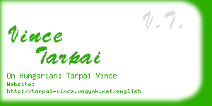 vince tarpai business card